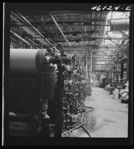 View inside a paper mill