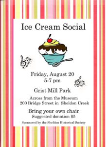 Colorful Poster advertising Ice Cream Social